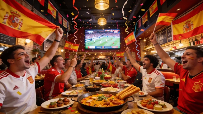 Spanish Fans Fill Little Spain in New York Ahead of World Cup Final RUSSPAIN.com