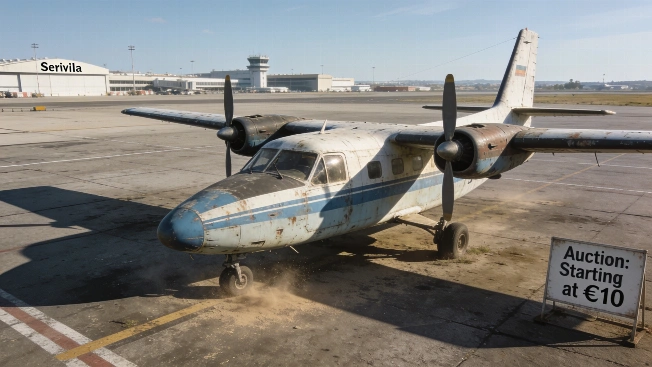 Aena Auctions Off Abandoned Aircraft at Seville Airport for €10 RUSSPAIN.com