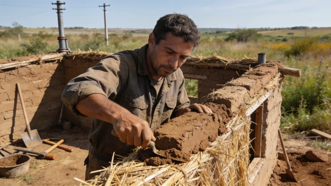 Man Quits Fiat Factory Job to Build Mud House for Family in Rural Córdoba RUSSPAIN.com