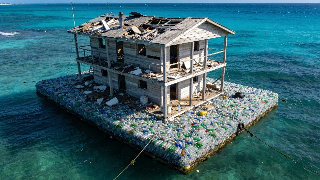 Floating island of 125,000 bottles vanishes after storms and official order RUSSPAIN.com