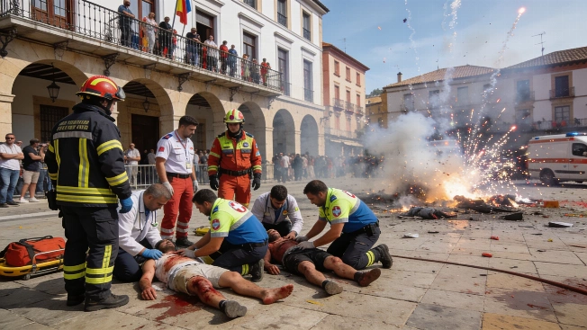 Explosion of Fireworks Injures 31 at Noáin Festival Opening RUSSPAIN.com