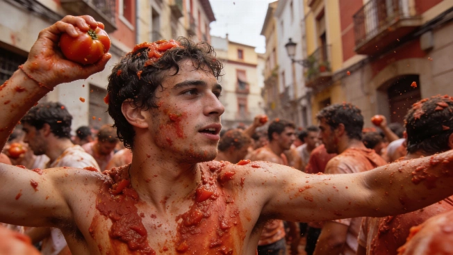 Tomatina in Buñol: Thousands Join the Iconic Tomato Battle RUSSPAIN.com