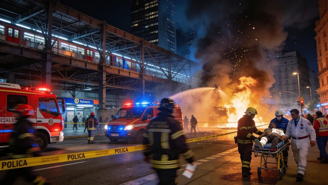 Eight Injured in Gas Explosion and Fire at Plaça de Sants Metro Works RUSSPAIN.com