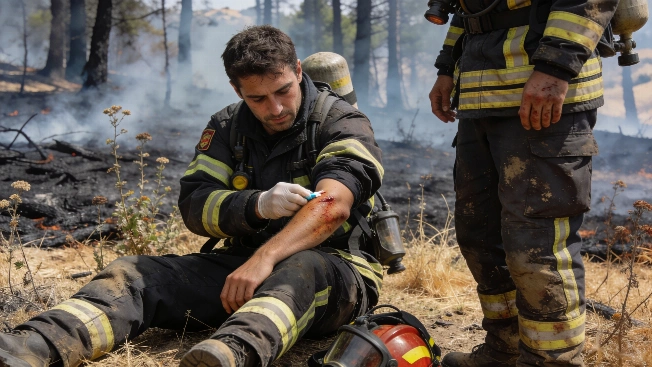 Firefighters Injured as Tuéjar Wildfire Forces Evacuations in Valencia RUSSPAIN.com