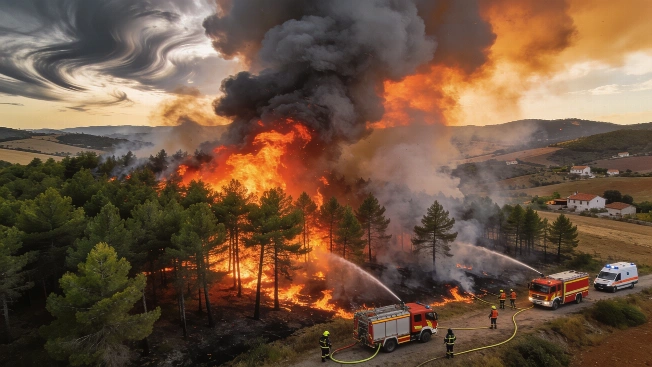 Firefighters Brace for Critical Day as Wildfire Threatens San Martín de Valdeiglesias RUSSPAIN.com