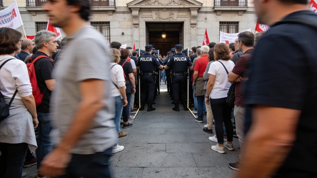 Ayuso spent 72 minutes inside Madrid chamber during teachers' protest RUSSPAIN.com