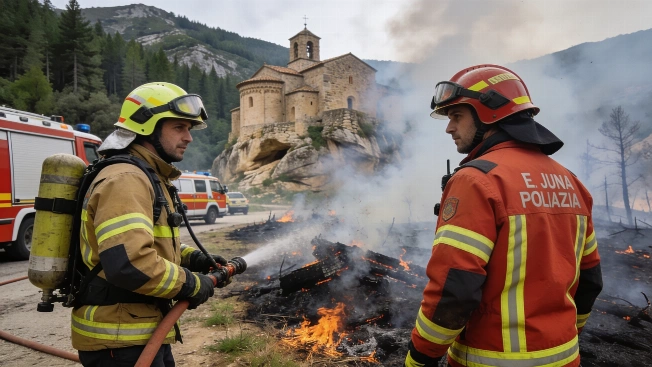 Wildfire in Huesca Forces 16 Towns to Evacuate and Threatens San Juan de la Peña RUSSPAIN.com