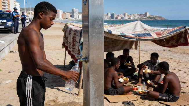 Hundreds of Migrants Stranded on Ceuta Beach Await Asylum Decision RUSSPAIN.com