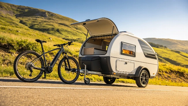Swiss Firm Unveils 52-Kilo Bike Caravan with Expandable Cabin RUSSPAIN.com