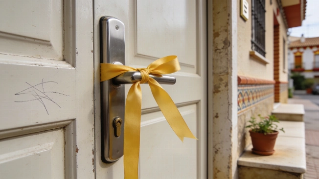 Why Yellow Ribbons Are Appearing on Spanish Door Handles RUSSPAIN.com