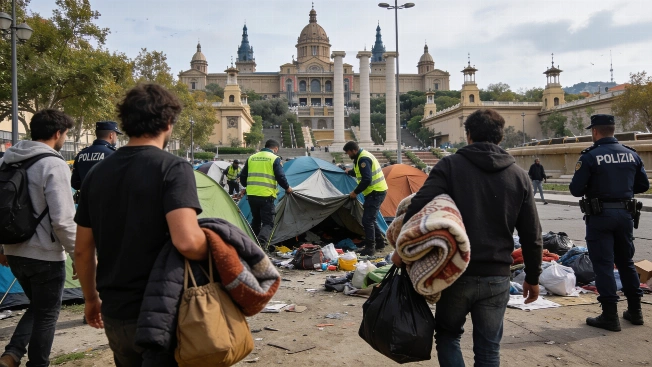 Barcelona Police Clear Major Homeless Encampment in Montjuïc RUSSPAIN.com