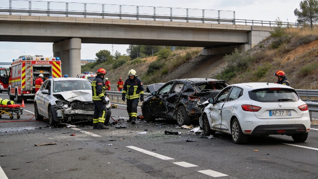 Major Accident Shuts Down AP-7 Near El Papiol, Emergency Crews Mobilized RUSSPAIN.com