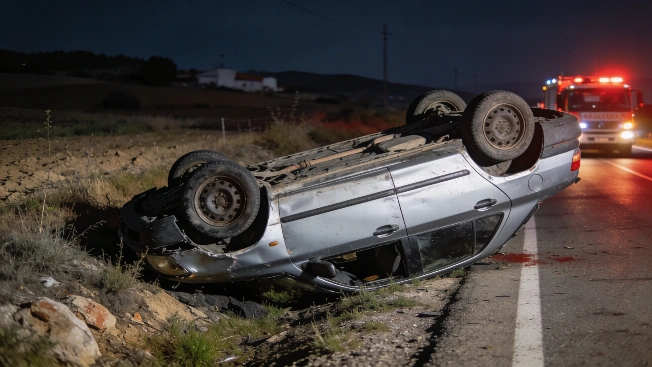 Four injured after car rolls off road in Fuente Vaqueros RUSSPAIN.com