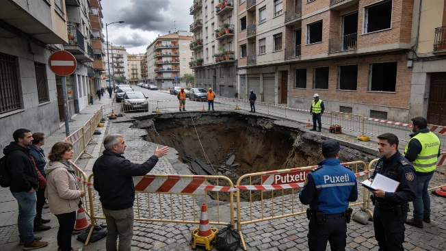No Return Date for 40% of Residents After L9 Metro Sinkhole in Barcelona RUSSPAIN.com