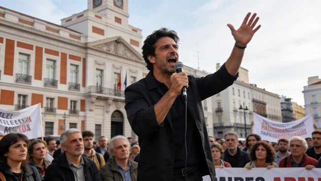 Sergio Peris-Mencheta brings housing fight to Puerta del Sol RUSSPAIN.com