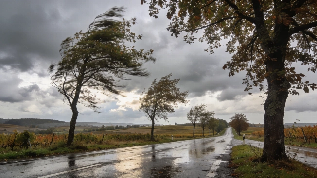 Clouds and Rain Shape a Moody Day in Carhaix-Plouguer RUSSPAIN.com