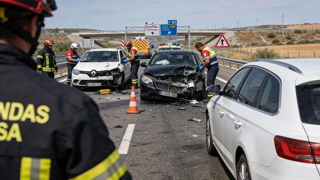 Three Seriously Injured in Wrong-Way Crash on A-62 Near Dueñas RUSSPAIN.com
