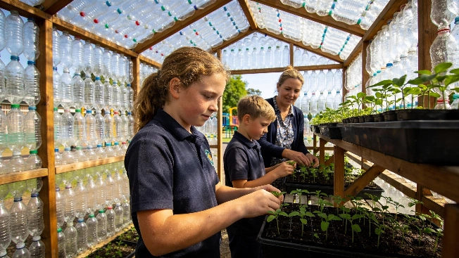 Australian School Builds Greenhouse from 2,000 Recycled Bottles RUSSPAIN.com