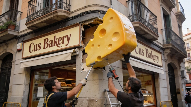 Boom Cake forced to remove giant cheese sign after city sanction RUSSPAIN.com