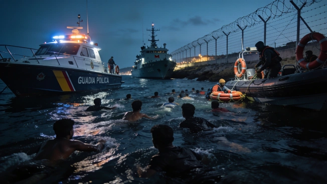 Dozens of Migrants Swim Into Ceuta, Overwhelming Border Forces RUSSPAIN.com