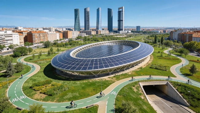 Madrid Unveils Ambitious 70,000 m² Park with Striking 35-Meter Solar Canopy RUSSPAIN.com