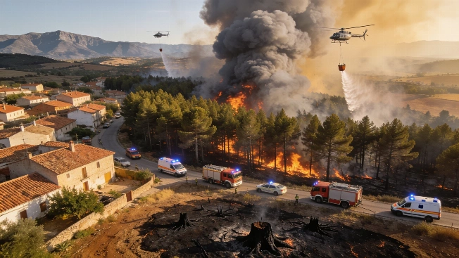 Major Wildfire in Lozoyuela Forces Evacuations and Road Closures RUSSPAIN.com
