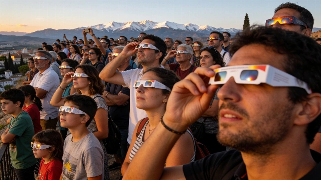 Granada Residents Flock to High Points for Rare Solar Eclipse RUSSPAIN.com