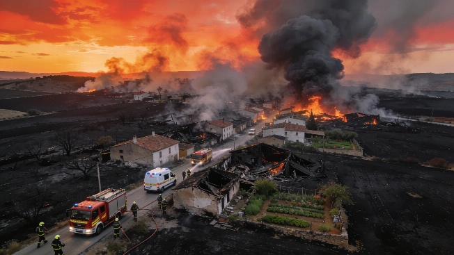 Evacuations and Destruction as Wildfire Devastates Chapinería and Surrounding Towns RUSSPAIN.com