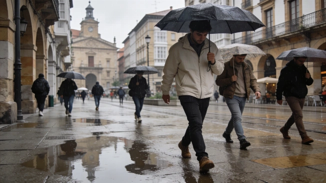 Thunderstorms and rain drench Pamplona as temperatures rise RUSSPAIN.com