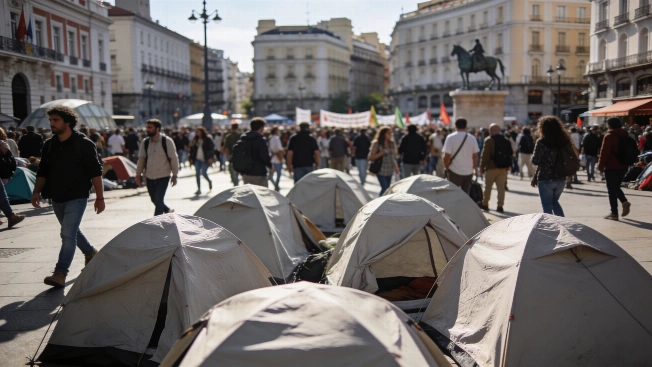 Puerta del Sol turns housing anger into a lasting protest RUSSPAIN.com