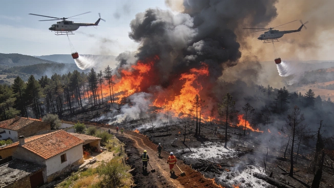 Wildfire in Cinco Villas Halts Spread but Remains Unstable RUSSPAIN.com