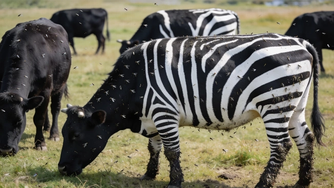 Japanese Scientists Paint Cows Like Zebras to Cut Fly Attacks in Half RUSSPAIN.com