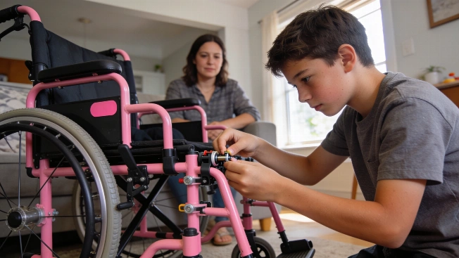Teenager Spends 300 Hours Building Custom Wheelchair for Toddler RUSSPAIN.com