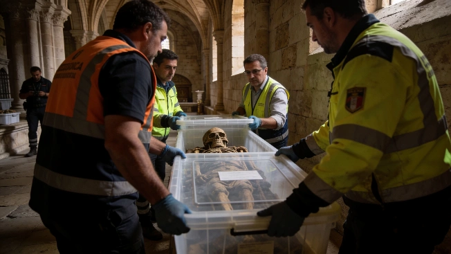Royal Remains Evacuated from San Juan de la Peña Amid Huesca Wildfire RUSSPAIN.com