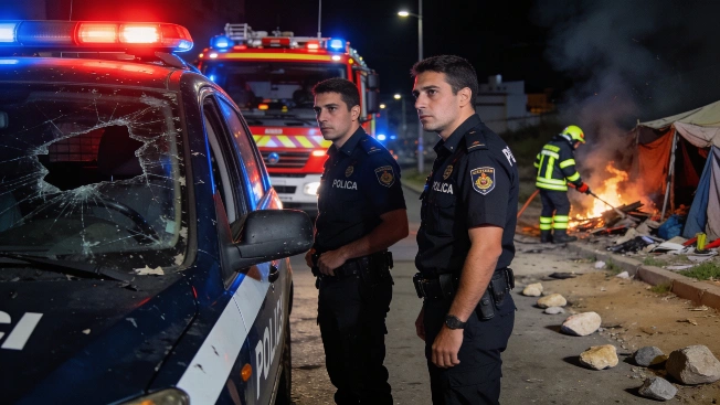 Ceuta emergency crews attacked during illegal camp fire response RUSSPAIN.com