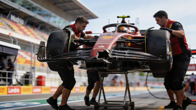 Crashes for Hamilton and Bearman disrupt Madrid Grand Prix practice RUSSPAIN.com