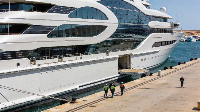 123-Metre Superyacht Al Lusail Returns to Tarragona After €35 Million Overhaul RUSSPAIN.com