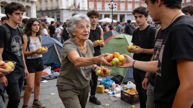 Amelia Sánchez brings new energy to Madrid protest at Puerta del Sol RUSSPAIN.com