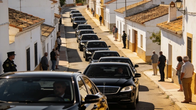 Presidential Motorcade Rolls Through Small Huelva Town RUSSPAIN.com