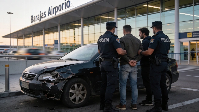 Three Arrested After High-Speed Robbery Chase Ends at Barajas Airport RUSSPAIN.com