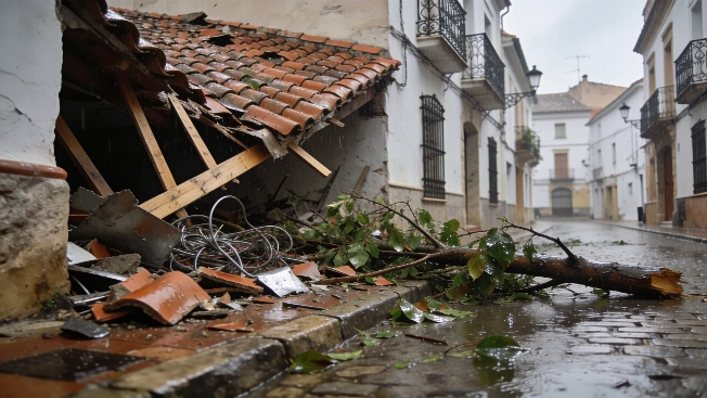 Hurricane-Force Winds Cause Major Damage in Alzira and Surrounding Towns RUSSPAIN.com