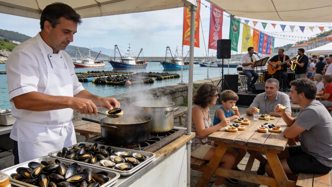 Galician Village to Distribute 3,000 Kilos of Mussels at August Festival RUSSPAIN.com