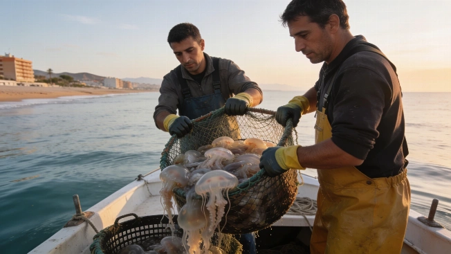 Gandia Fishermen Remove Over 4 Tons of Jellyfish From Local Beaches RUSSPAIN.com