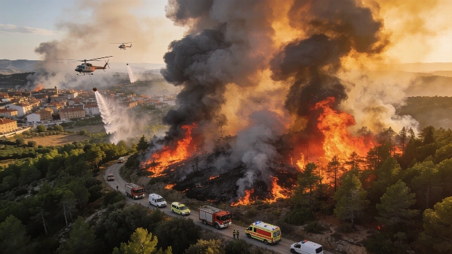 Burgohondo Wildfire Forces 11,000 Evacuations as Emergency Level Raised RUSSPAIN.com