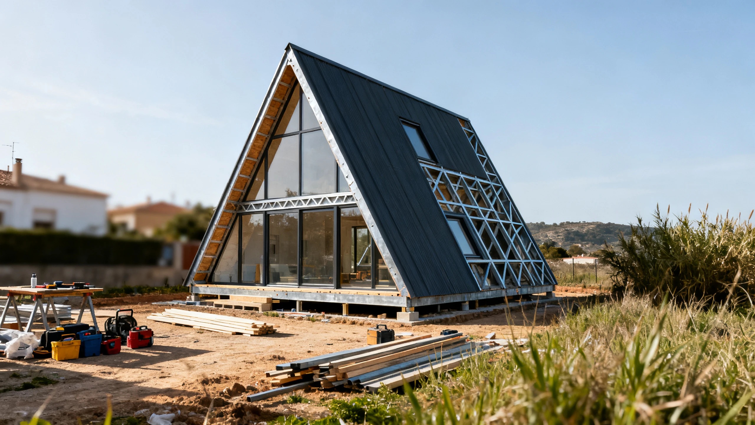Amazon lists a two-story A-Frame cottage with kitchen and bathroom for less than €17,000 RUSSPAIN.com
