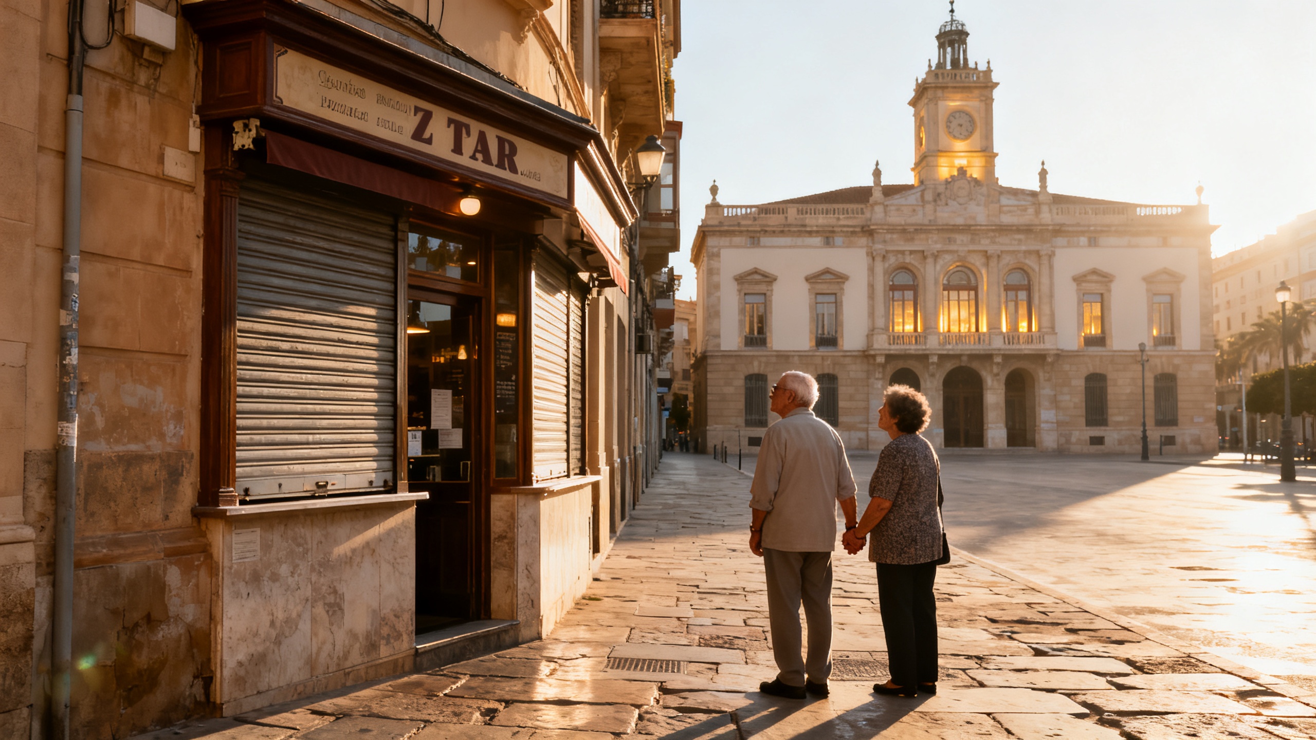 The café opposite the town hall is now history: owners have retired RUSSPAIN.com