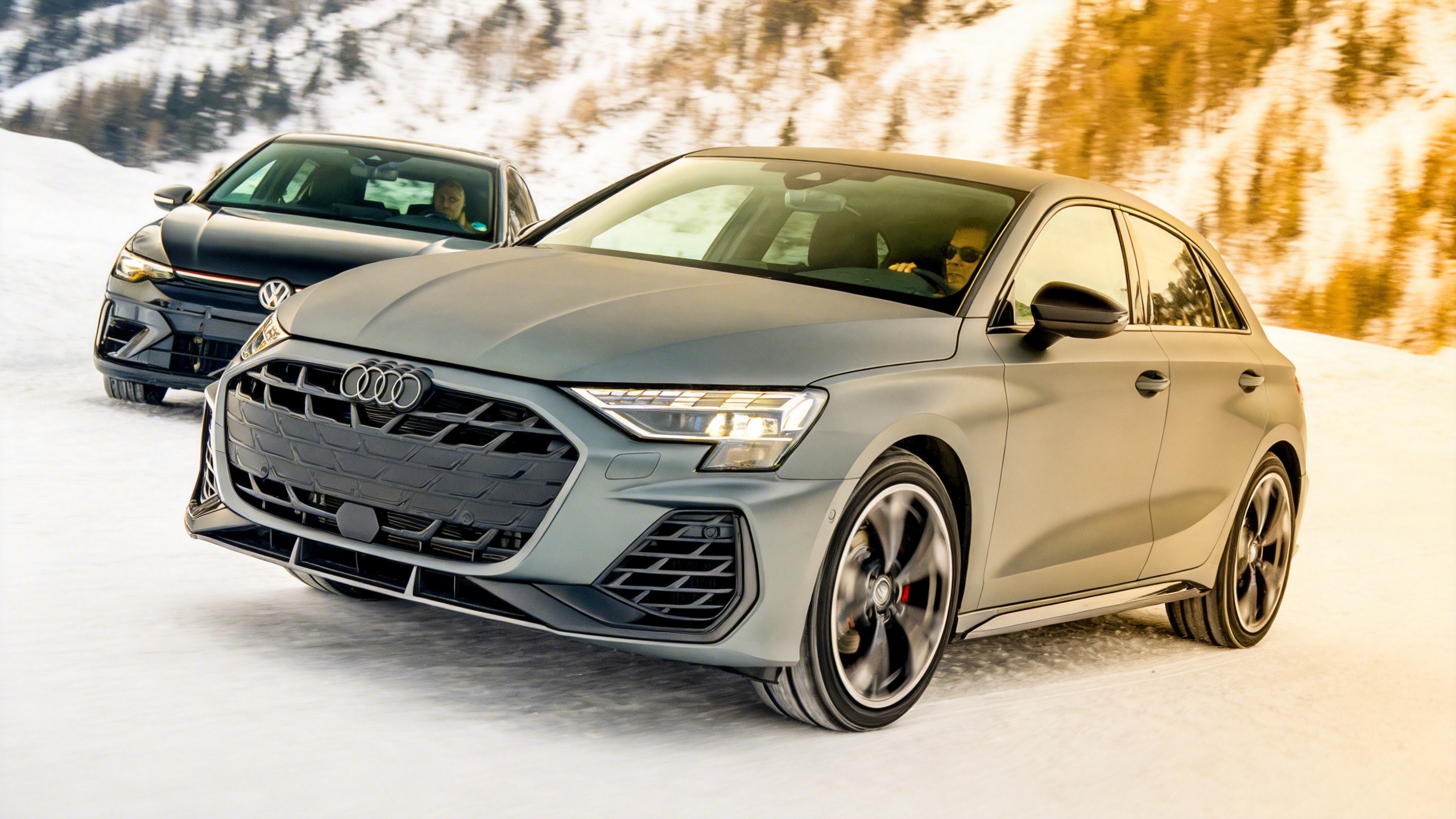 Audi S3 leaves Golf R behind on snow thanks to new AWD system RUSSPAIN.com