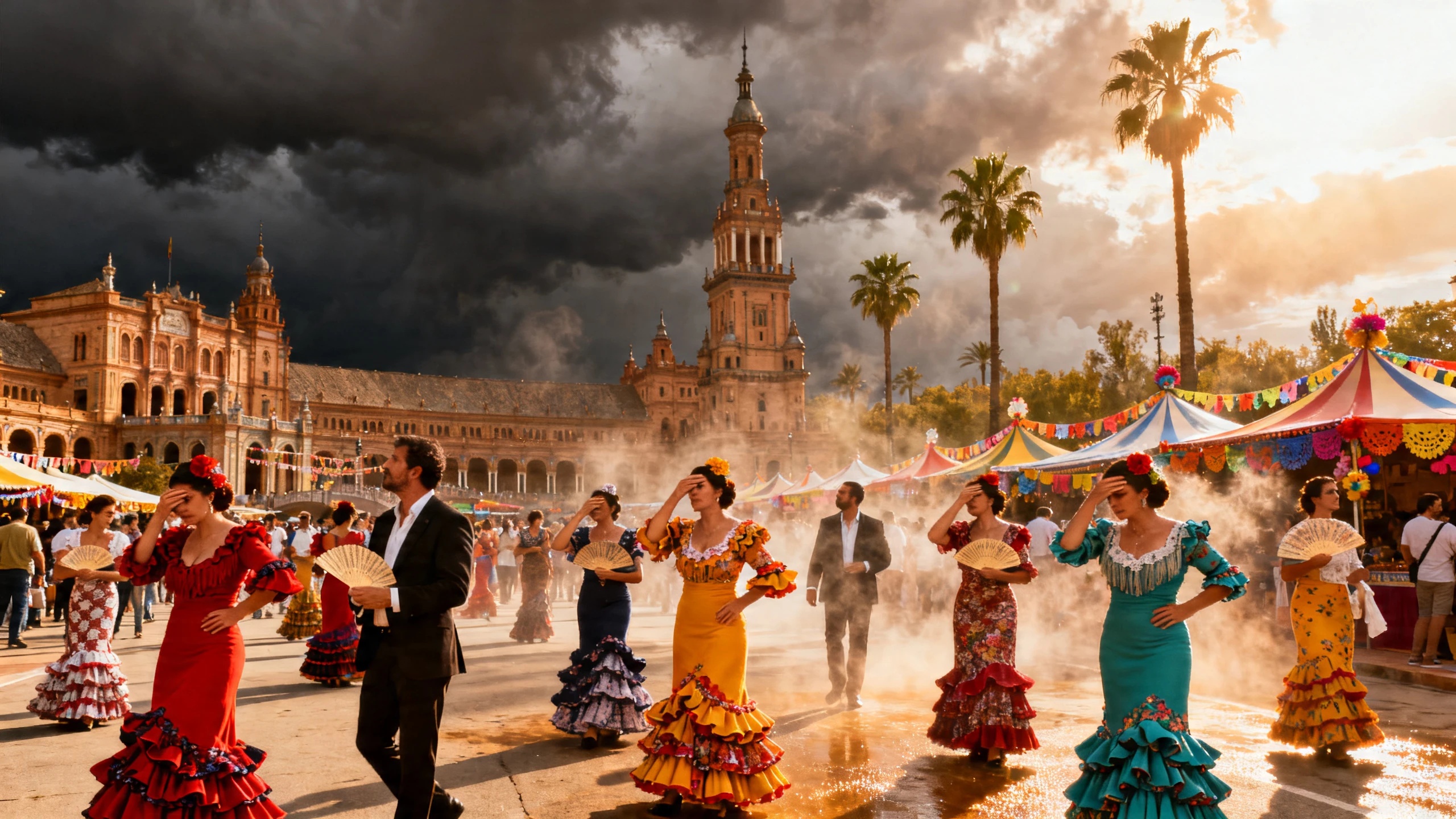 Temperature spike and possible rain disrupt the usual course of the Feria de Abril in Seville RUSSPAIN.com