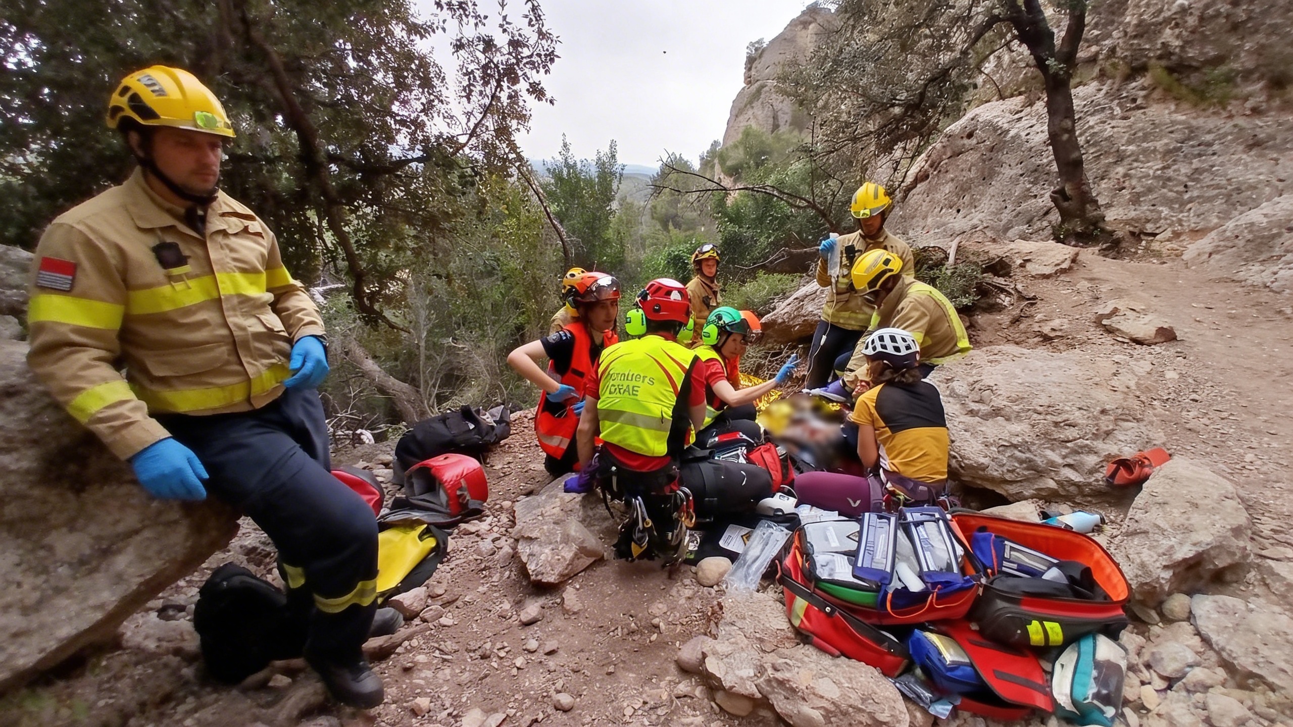 Rockfall in Catalonia leaves several people seriously injured RUSSPAIN.com