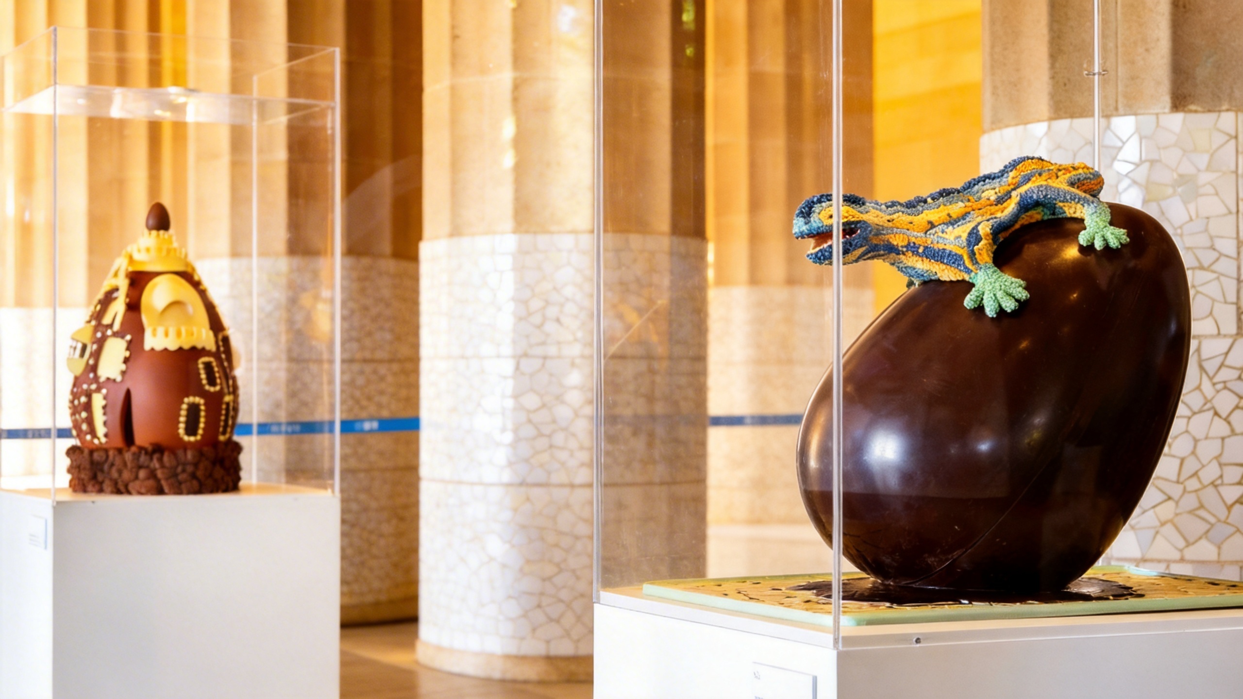 Chocolate sculptures draw inspiration from Park Güell and Easter for the first time RUSSPAIN.com